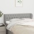 Cabecero de tela gris claro 163x23x78/88