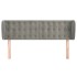 Cabecero de terciopelo gris claro 147x23x78/88
