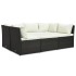 Set de muebles de jardín 4 pzas y cojines ratán sintético
