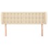 Cabecero de tela color crema 147x23x78/88