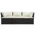Set de muebles de jardín 4 pzas y cojines ratán sintético