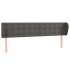 Cabecero de terciopelo gris oscuro 203x23x78/88