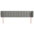 Cabecero de terciopelo gris claro 163x23x78/88
