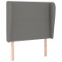 Cabecero con orejas de tela gris oscuro 83x23x118/128