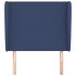 Cabecero con orejas de tela azul 93x23x118/128
