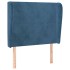 Cabecero con orejas de terciopelo azul oscuro 93x23x118/128