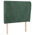 Cabecero con orejas de terciopelo verde oscuro 83x23x118/128