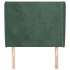 Cabecero con orejas de terciopelo verde oscuro 83x23x118/128