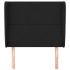 Cabecero con orejas de cuero sintético negro 93x23x118/128