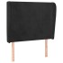 Cabecero con orejas de terciopelo negro 93x23x118/128