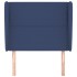 Cabecero con orejas de tela azul 83x23x118/128