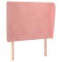 Cabecero con orejas de terciopelo rosa 103x23x118/128