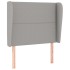 Cabecero con orejas de tela gris claro 103x23x118/128