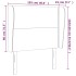 Cabecero con orejas de tela gris claro 103x23x118/128