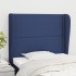 Cabecero con orejas de tela azul 93x23x118/128