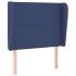 Cabecero con orejas de tela azul 93x23x118/128