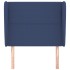 Cabecero con orejas de tela azul 93x23x118/128