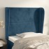 Cabecero con orejas de terciopelo azul oscuro 83x23x118/128