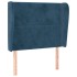 Cabecero con orejas de terciopelo azul oscuro 83x23x118/128