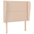Cabecero con orejas cuero sintético capuchino 93x23x118/128