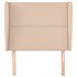 Cabecero con orejas cuero sintético capuchino 93x23x118/128