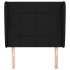 Cabecero con orejas de tela negro 103x23x118/128