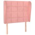 Cabecero con orejas de terciopelo rosa 93x23x118/128