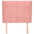 Cabecero con orejas de terciopelo rosa 93x23x118/128