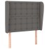 Cabecero con orejas de cuero sintético gris 83x23x118/128