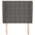 Cabecero con orejas de cuero sintético gris 83x23x118/128