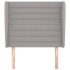 Cabecero con orejas de tela gris claro 83x23x118/128