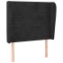 Cabecero con orejas de terciopelo negro 83x23x118/128