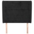 Cabecero con orejas de terciopelo negro 83x23x118/128