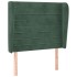 Cabecero con orejas de terciopelo verde oscuro 93x23x118/128