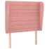 Cabecero con orejas de terciopelo rosa 93x23x118/128