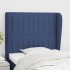 Cabecero con orejas de tela azul 93x23x118/128