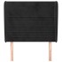 Cabecero con orejas de terciopelo negro 103x23x118/128