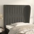 Cabecero con orejas de terciopelo gris oscuro 93x23x118/128