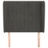 Cabecero con orejas de terciopelo gris oscuro 93x23x118/128