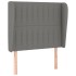Cabecero con orejas de tela gris oscuro 93x23x118/128