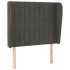 Cabecero con orejas de terciopelo gris oscuro 83x23x118/128