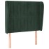 Cabecero con orejas de terciopelo verde oscuro 93x23x118/128