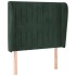 Cabecero con orejas de terciopelo verde oscuro 83x23x118/128