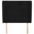 Cabecero con orejas de terciopelo negro 103x23x118/128