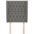 Cabecero con orejas de tela gris oscuro 83x23x118/128