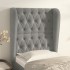 Cabecero con orejas de terciopelo gris claro 83x23x118/128