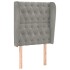 Cabecero con orejas de terciopelo gris claro 83x23x118/128