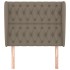 Cabecero con orejas de tela gris taupe 93x23x118/128
