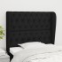 Cabecero con orejas de tela negro 103x23x118/128