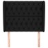 Cabecero con orejas de tela negro 103x23x118/128